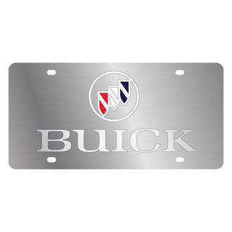 Eurosport Daytona® - GM Polished License Plate with Silver Buick Logo and Emblem