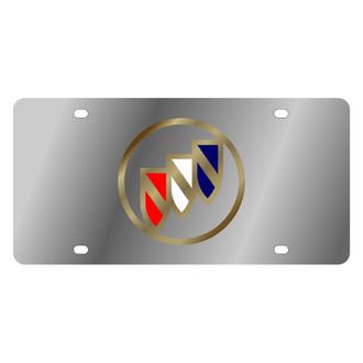 Eurosport Daytona® - GM Polished License Plate with Gold Buick Emblem