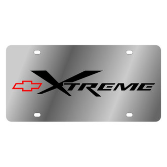 Eurosport Daytona® - GM Polished License Plate with Black Xtreme Logo