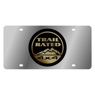 Eurosport Daytona® - MOPAR Polished License Plate with Gold Trail Rated Logo