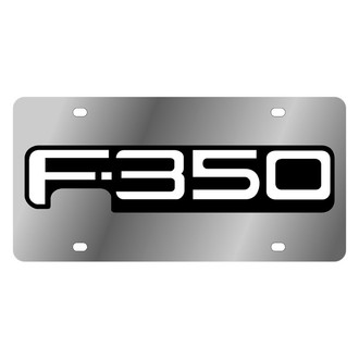 Eurosport Daytona® - Ford Motor Company Polished License Plate with Black F-350 Badge