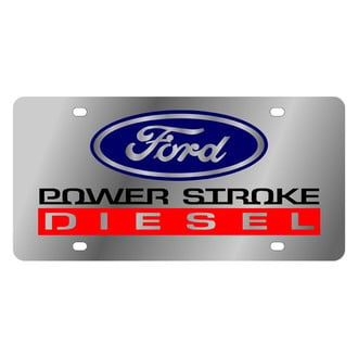 Eurosport Daytona® - Ford Motor Company License Plate with Power Stroke Diesel Logo and Ford Emblem