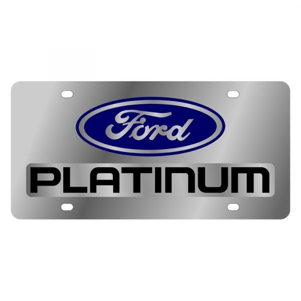 Eurosport Daytona® - Ford Motor Company License Plate with Platinum Logo and Ford Emblem