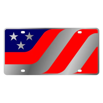 Eurosport Daytona® - LSN License Plate with American Flag Caricature Logo