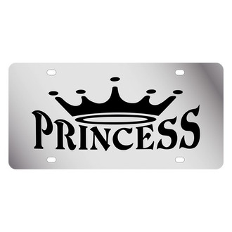 Eurosport Daytona® - LSN Polished License Plate with Princess With Crown Logo