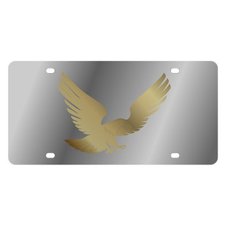 Eurosport Daytona® - LSN Polished License Plate with Flying Eagle Logo