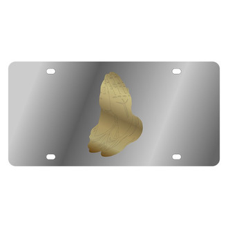 Eurosport Daytona® - LSN Polished License Plate with Praying Hands Logo