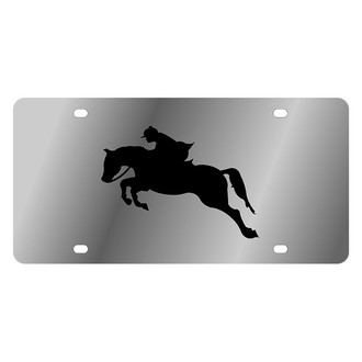 Eurosport Daytona® - LSN Polished License Plate with Style 2 Horse Logo