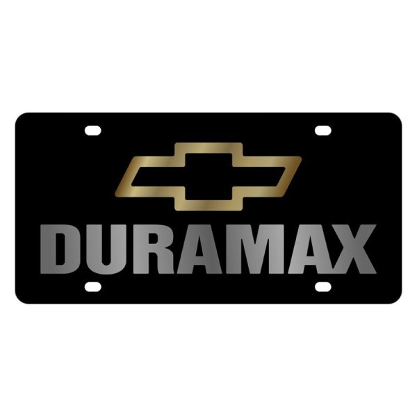 Eurosport Daytona® - GM Lazertag License Plate with Duramax Logo and Chevrolet Emblem