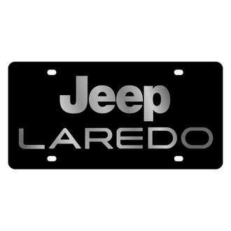 Eurosport Daytona® - MOPAR Black License Plate with Silver Laredo Logo
