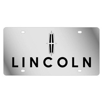Eurosport Daytona® - Ford Motor Company Polished License Plate with Black / Silver Lincoln Logo and Emblem