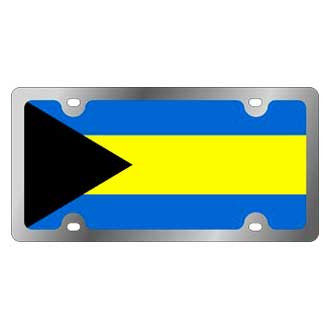 Eurosport Daytona® - Flags Style Lazertag License Plate with Bahamas