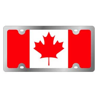 Eurosport Daytona® - Flags Style License Plate with Canada