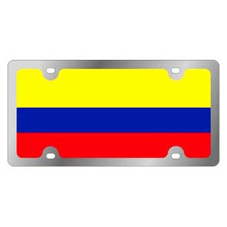 Eurosport Daytona® - Flags Style License Plate with Colombia