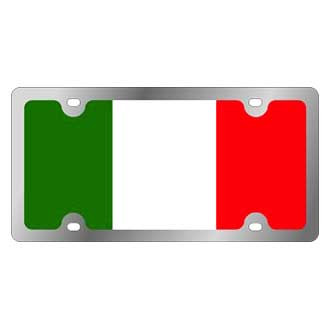 Eurosport Daytona® - Flags Style License Plate with Italian Emblem