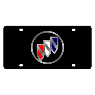 Eurosport Daytona® - GM Lazertag Black License Plate with Silver Buick Emblem