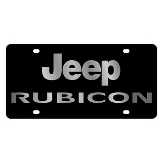 Eurosport Daytona® - MOPAR Lazertag Black License Plate with Silver Rubicon Logo