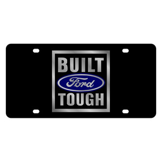 Eurosport Daytona® - Ford Motor Company Lazertag Black License Plate with Silver Built Ford Tough Logo