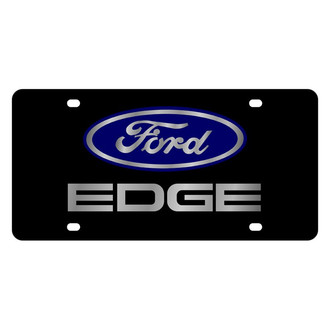 Eurosport Daytona® - Ford Motor Company Lazertag Black License Plate with Silver Edge Logo and Ford Emblem
