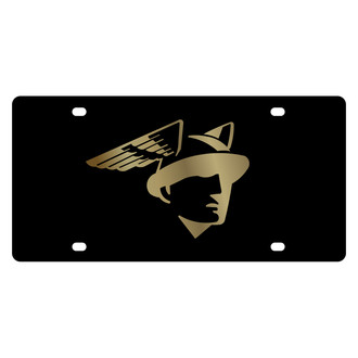 Eurosport Daytona® - Ford Motor Company Lazertag Black License Plate with Gold Mercury Man Logo