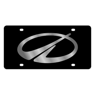 Eurosport Daytona® - GM Lazertag Black License Plate with Silver Oldsmobile Emblem
