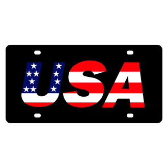 Eurosport Daytona® - LSN License Plate with USA Red / White / Blue With Stars And Stripes Logo