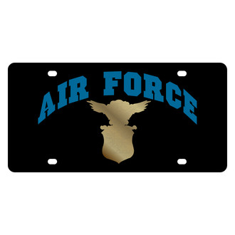 Eurosport Daytona® - LSN Lazertag Black License Plate with Air Force Arched Logo