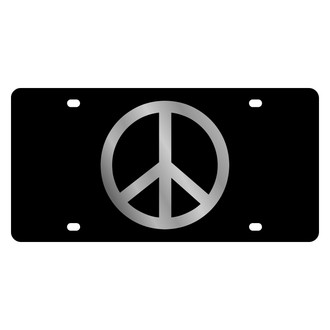 Eurosport Daytona® - LSN Lazertag Black License Plate with Peace Sign Logo