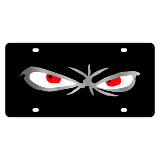 Eurosport Daytona® - LSN Lazertag Black License Plate with Scary Eyes Logo