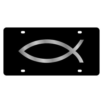 Eurosport Daytona® - LSN Lazertag Black License Plate with Fish Logo