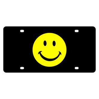 Eurosport Daytona® - LSN Lazertag Black License Plate with Smiley Face Logo