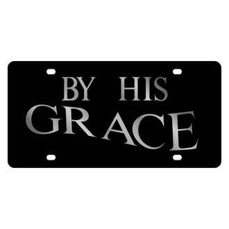 Eurosport Daytona® - LSN Lazertag Black License Plate with By His Grace Logo