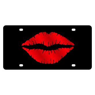 Eurosport Daytona® - LSN Lazertag Black License Plate with Lips Logo