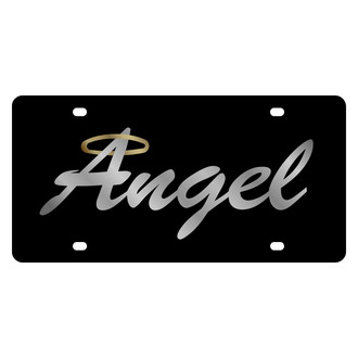 Eurosport Daytona® - LSN Lazertag Black License Plate with Angel with Halo Logo