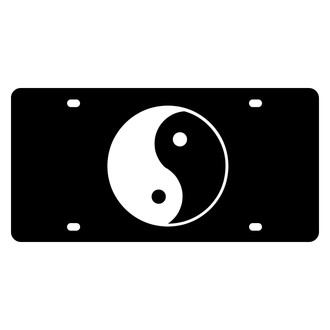 Eurosport Daytona® - LSN Lazertag Black License Plate with Yin & Yang Logo