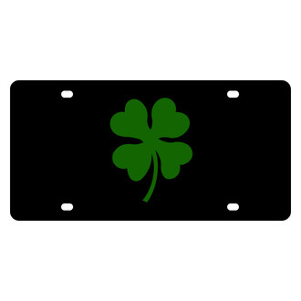 Eurosport Daytona® - LSN Lazertag Black License Plate with Clover Leaf Logo