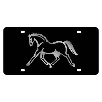 Eurosport Daytona® - LSN Lazertag Black License Plate with Style 3 Horse Logo