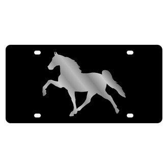 Eurosport Daytona® - LSN Black License Plate with Style 4 Horse Logo