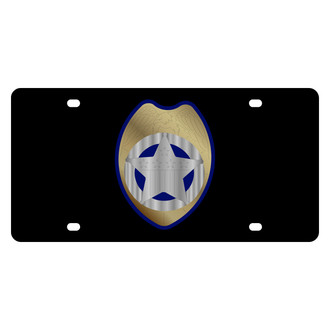 Eurosport Daytona® - LSN Lazertag Black License Plate with Police Badge Logo
