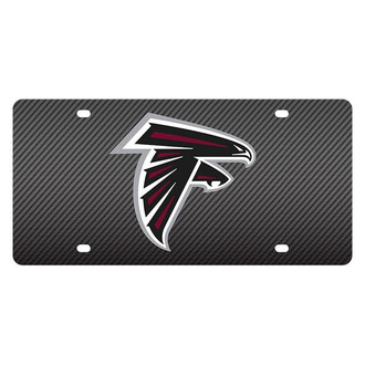 Eurosport Daytona® - Carbon Fiber License Plate with NFL Lazer Tag Atlanta Falcons