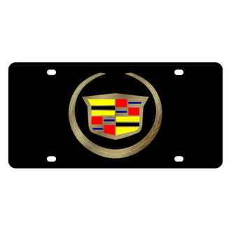 Eurosport Daytona® - GM Black License Plate with Gold Cadillac Emblem