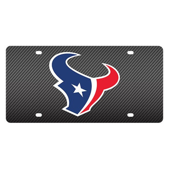Eurosport Daytona® - Carbon Fiber License Plate with NFL Lazer Tag Houston Texans