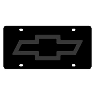 Eurosport Daytona® - GM Black License Plate with Black Chevrolet Emblem