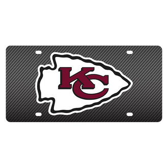 Eurosport Daytona® - Carbon Fiber License Plate with NFL Lazer Tag Kansas City Chiefs