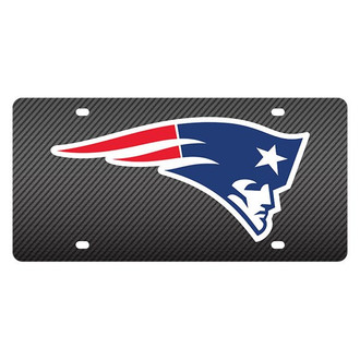 Eurosport Daytona® - Carbon Fiber License Plate with NFL Lazer Tag New England Patriots
