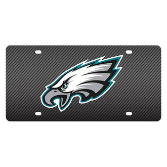 Eurosport Daytona® - Carbon Fiber License Plate with NFL Lazer Tag Philadelphia Eagles