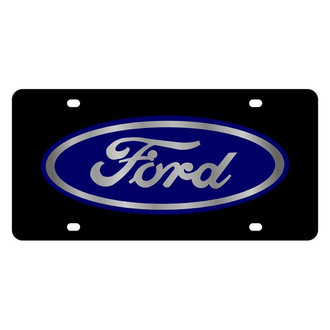 Eurosport Daytona® - Ford Motor Company Black License Plate with Silver Ford Emblem