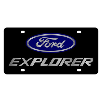 Eurosport Daytona® - Ford Motor Company Black License Plate with Silver Explorer Logo and Ford Emblem