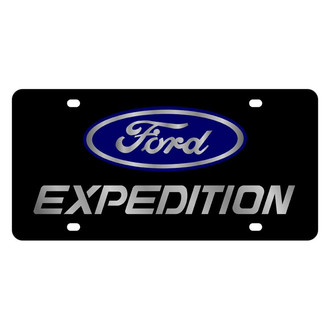 Eurosport Daytona® - Ford Motor Company Black License Plate with Silver Expedition Logo and Ford Emblem
