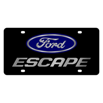 Eurosport Daytona® - Ford Motor Company Black License Plate with Silver Escape Logo and Ford Emblem